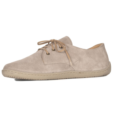 Maciejka Skórzane Półbuty BAREFOOT Beżowe 06900-04/00-1