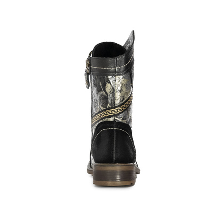 Maciejka Women's Leather Boots Black and Gold
