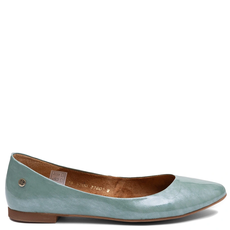Maciejka Leather Ballerinas Almond Toe Green 4100W-16/00-8