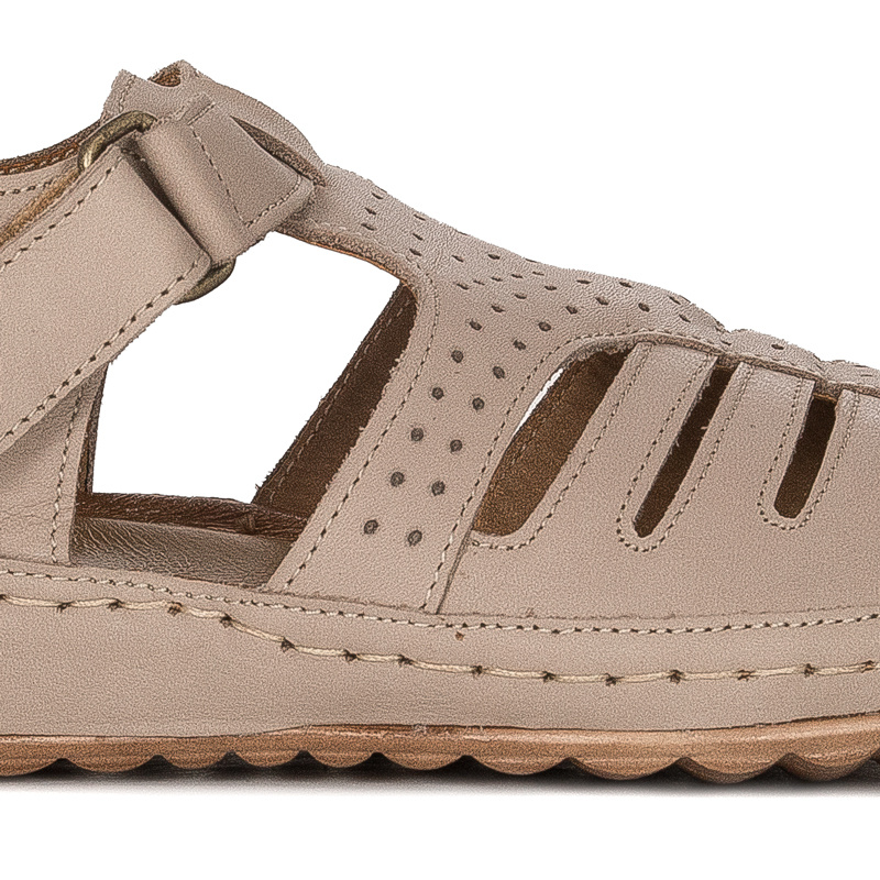 Maciejka Leather Beige Women's Sandals