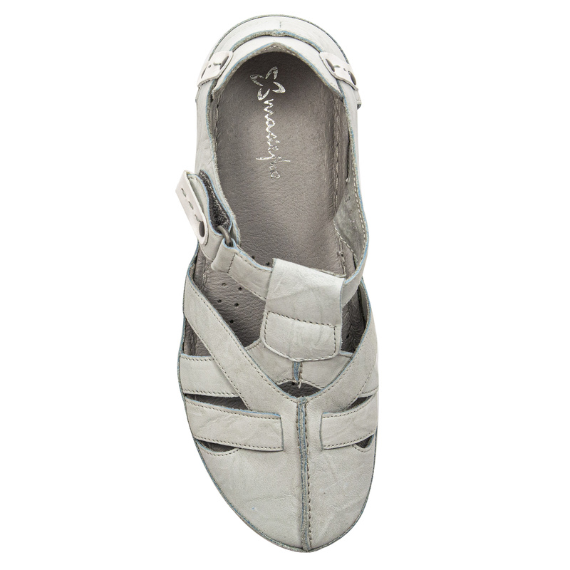 Maciejka Comfortable Leather Closed Toe Sandals Vintage Blue 1403S-06/00-5