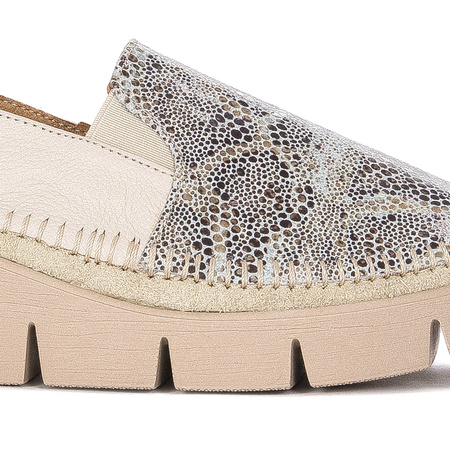 Maciejka Beige suede leather Flat Shoes 5814A-04/00-1