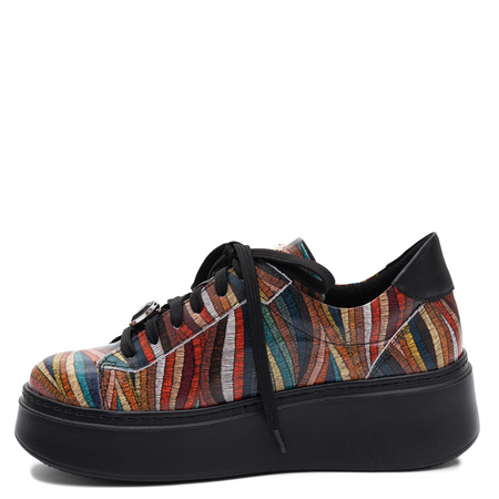 Maciejka Leather Platform Sneakers Artistic Multicolored 6191W-12/00-8