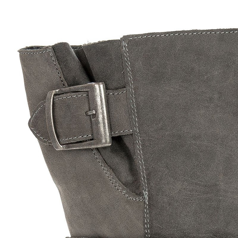 Maciejka Gray women's leather Knee-high Boots
