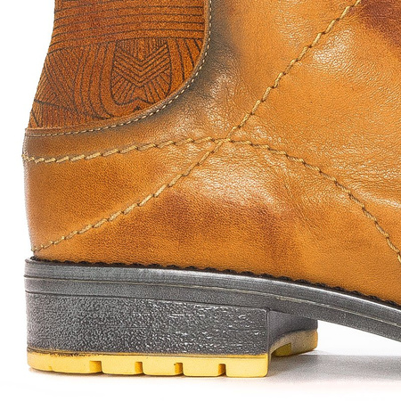 Maciejka Yellow Lace-up Boots 03961-07/00-4