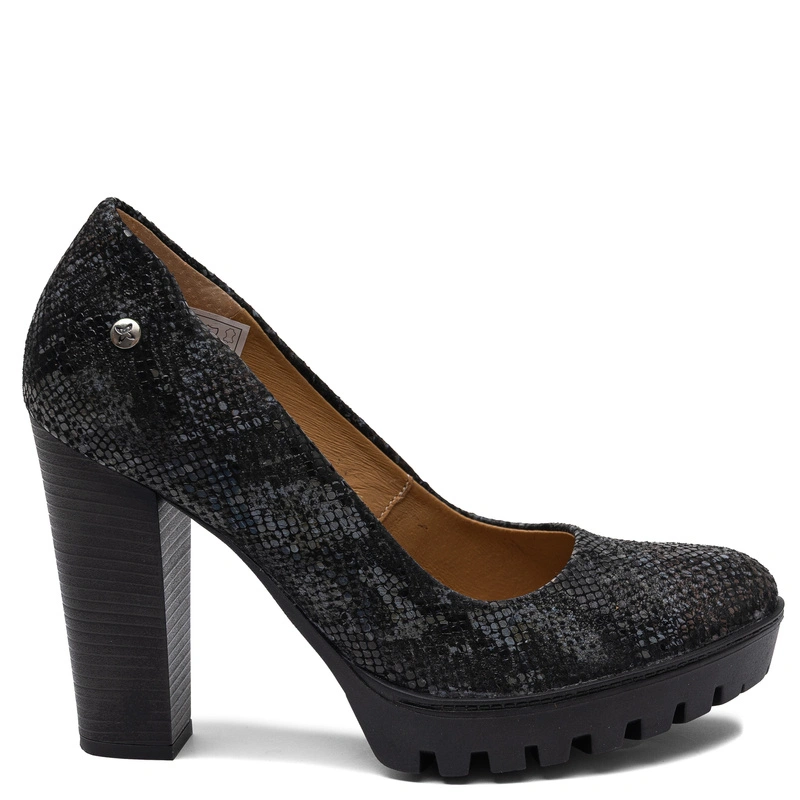 Maciejka Leather Platform Pumps Black 2629W-07/00-1