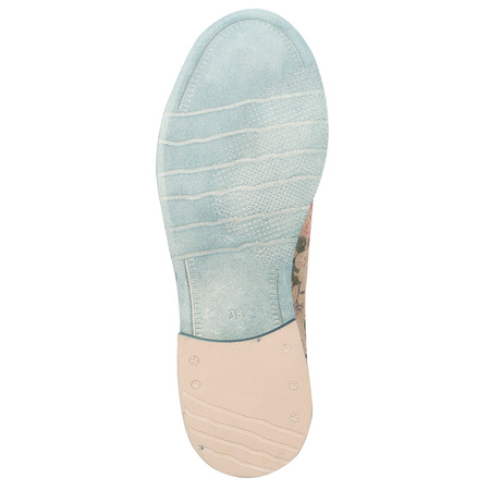 Maciejka Women's Light Blue+Flowers Shoes