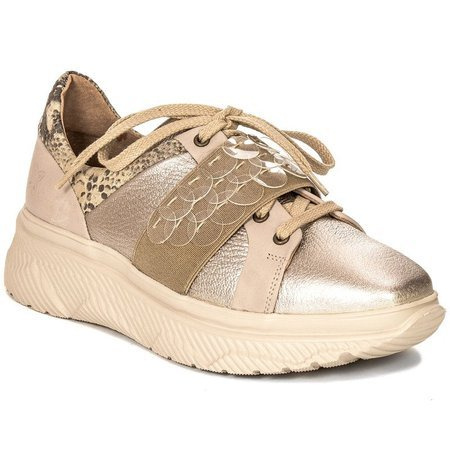 Maciejka 04448-25-00-5 Gold+Beige Flat Shoes