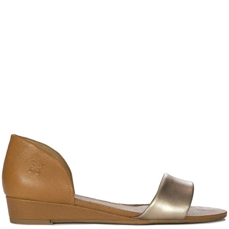 Maciejka Leather Brown + Gold Women's Sandals 01971-68/00-5