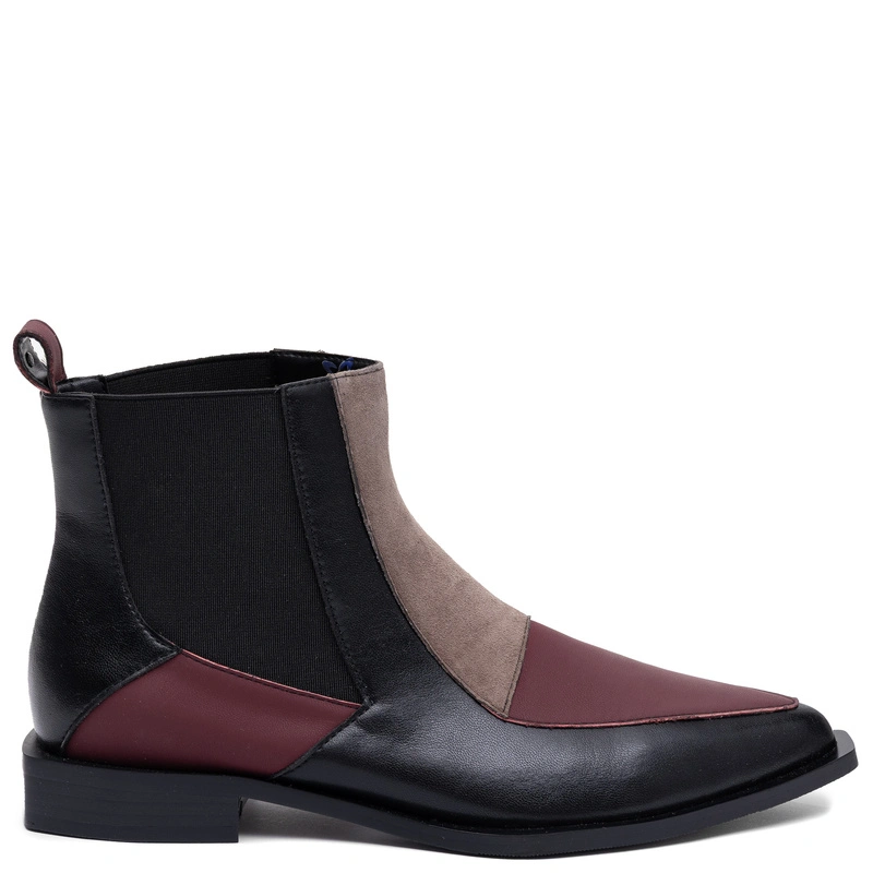 Maciejka Botki Skórzane Wielokolorowe Eleganckie K7833-01/00-7