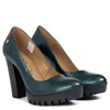 Maciejka Pumps 2629W-03/00-1 Green Metallic with Thick Heels - Stylish Women's Shoes