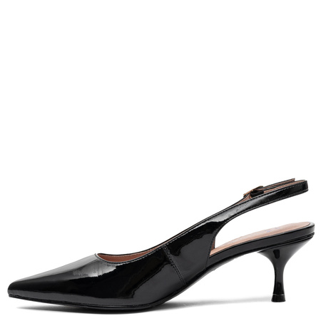 Maciejka Leather Patent Slingback Pumps Black K7448-01/00-1