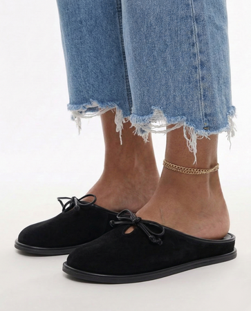 Maciejka Leather Slip-On Mules Open Back Black K7514-01/00-1