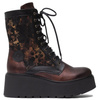 Maciejka Women's Leather Platform Ankle Boots Brown