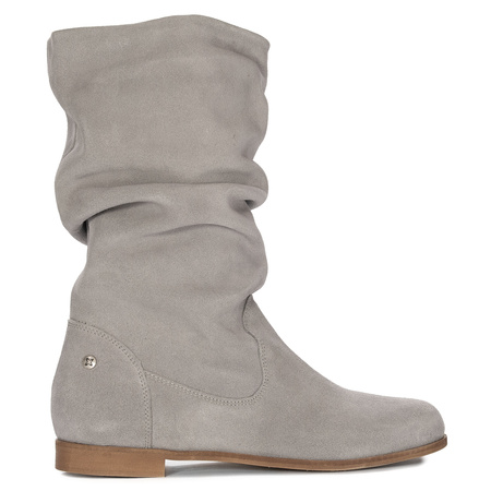 Maciejka Velour Leather Knee-High Boots Light Ash Grey 05057-13/00-6