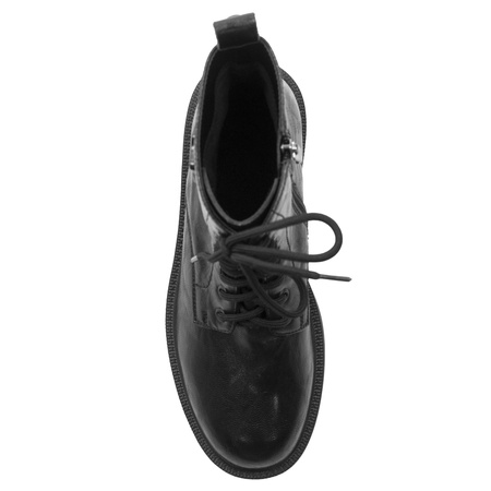 Maciejka Leather Insulated Lace-Up Side-Zip Black K7180-01/00-7
