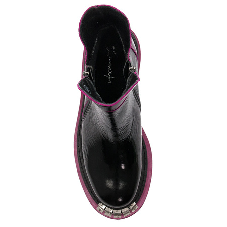 Maciejka Black+Fuchsia Boots 05747-15/00-7