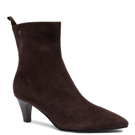 Maciejka Women's Suede Ankle Boots Block Heel Chocolate Brown K7695-02/00-7