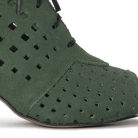 Maciejka Bottle Green Lace-Up Boots