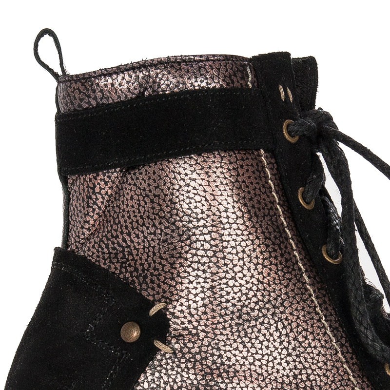 Leather Boots Black & Gold 06127-01/00-7