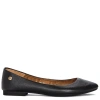 Maciejka Leather Ballerina Flats Low Heel Black 04100-01/00-8