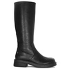 Maciejka Leather Knee-High Minimalist Zipper Black A7164-01/00-7