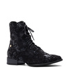 Maciejka Botki Skórzane Sznurowane Z Zamkiem Czarne 6391W-43/00-1
