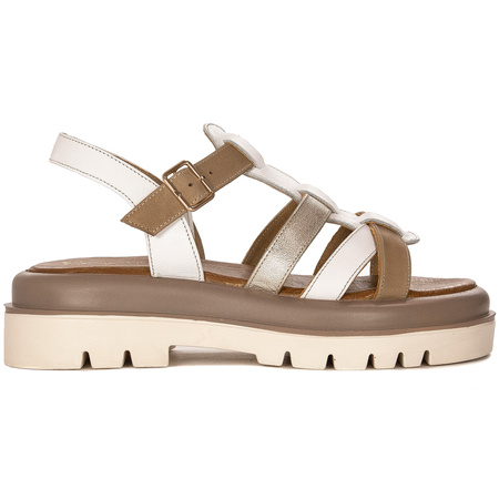 Maciejka Ginger and White Sandals 06101-11-00-5