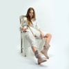 Maciejka Velour Leather Knee-High Boots Beige 05057-04/00-6