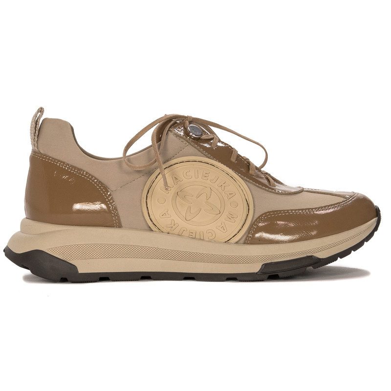 Maciejka Woman's Sneakers Beige Leather