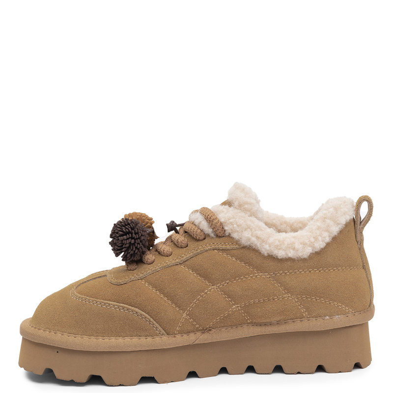 Maciejka Beige Leather Platform Snow Boots D7867-04/00-4