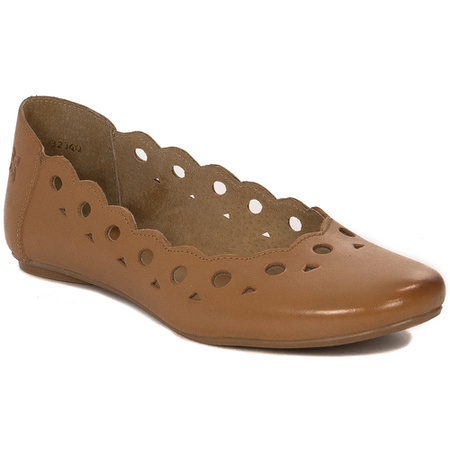 Maciejka Brown Leather Ballerinas