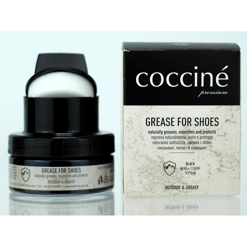 Coccine Professional Smooth Leather Grease for Shoes Black 55-29-50-02C