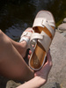 Maciejka Beige Women's Leather Slides