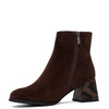 Maciejka Suede Ankle Boots Block Heel Side Zip Chocolate Brown K7202-02/00-8