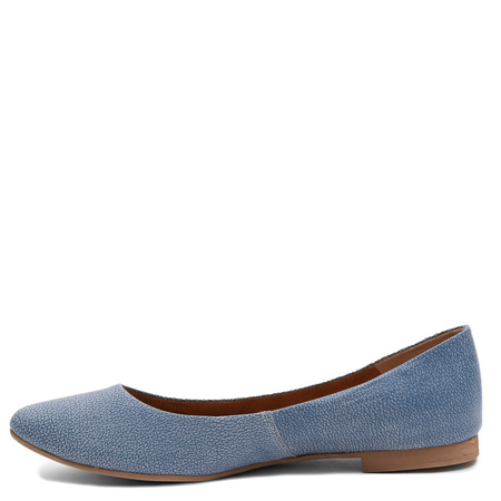 Maciejka Leather Ballerinas Artistic Textured Blue 4100W-07/00-8