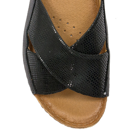 Maciejka Leather Black Ombre women's Sandals
