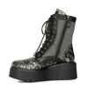 Maciejka Women's Leather Ankle Boots on a Platform Gray