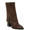 Maciejka Leather Suede-Cuff Block-Heel Boots Brown K7206-02/00-8