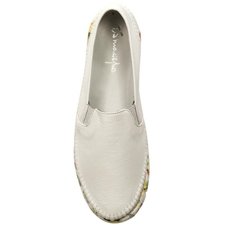 Maciejka Leather Slip-On Loafers Flexible Platform White 03512-11-00-0