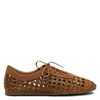Maciejka Perforated Leather Lace-Up Flats Brown 07328-29/00-1