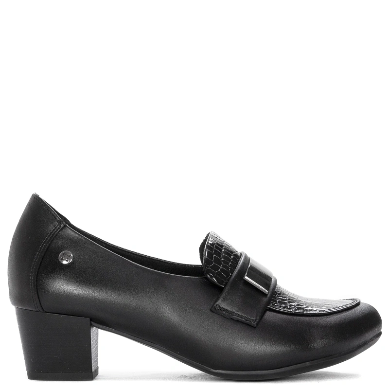 Maciejka Leather Block-Heel Pumps Patent Black 06285-01/00-7