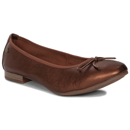 Maciejka Baleriny Damskie Brązowe