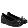 Maciejka Leather Patent Flats Low Wedge Black P6504-20/00-8
