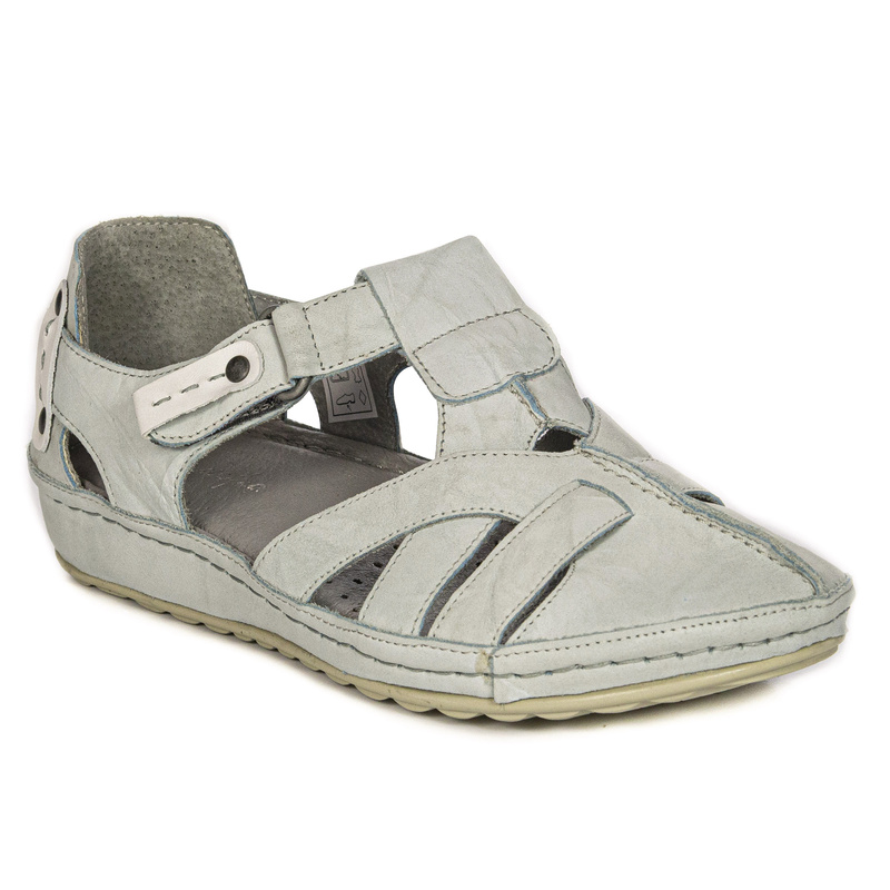Maciejka Comfortable Leather Closed Toe Sandals Vintage Blue 1403S-06/00-5