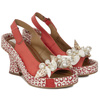  Maciejka Women's High Heel Leather Sandals Red
