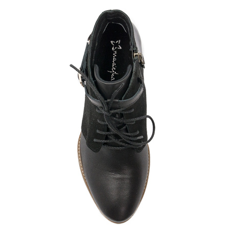 Maciejka Black Leather Boots 5743A-01/00-7
