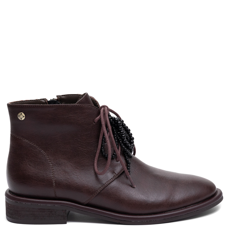Maciejka Leather Platform Ankle Boots Brown K7787-23/00-7