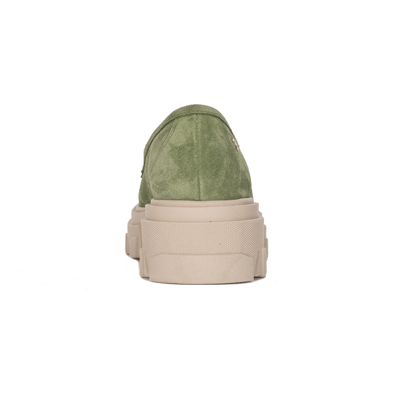 Maciejka Women's shoes green suede leather