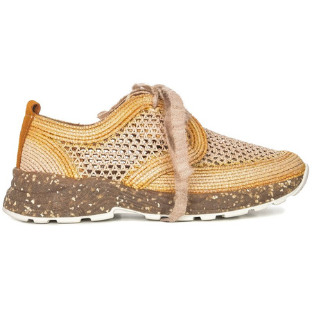 Maciejka Yellow Straw Low Shoes